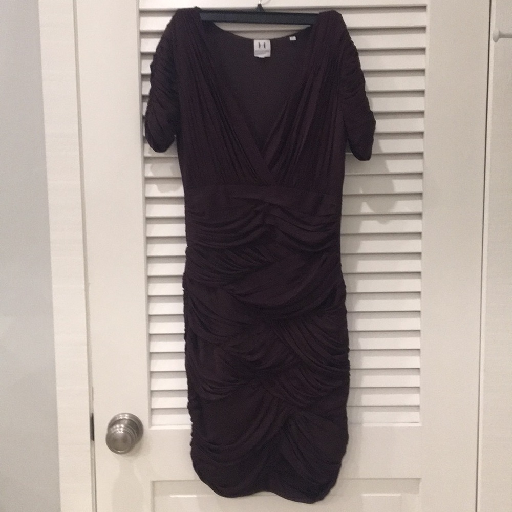 H by Halston Gathered Mini Dress